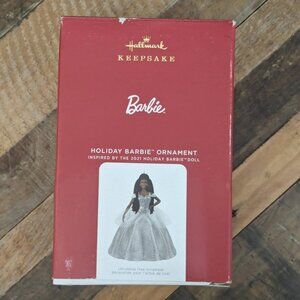 Hallmark Keepsake 2021 Ornament Holiday BARBIE African American EXCELLENT